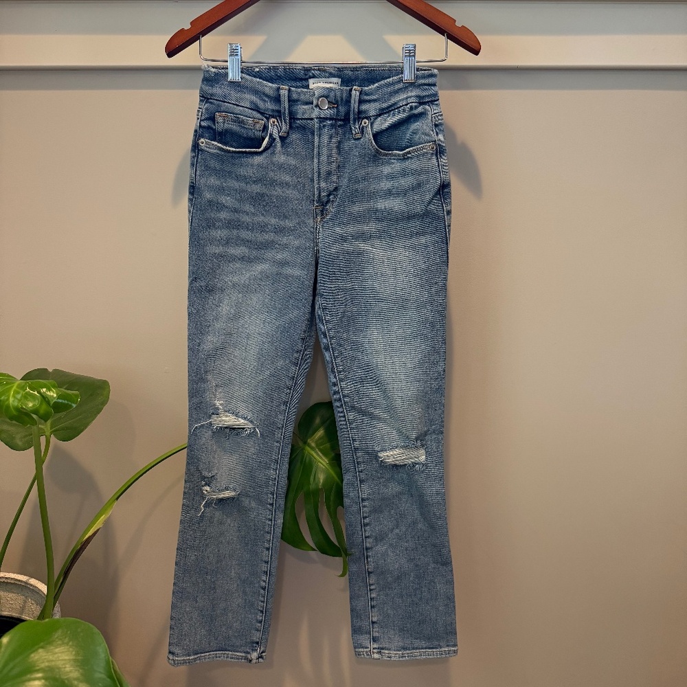 Good American Straight Leg Jeans